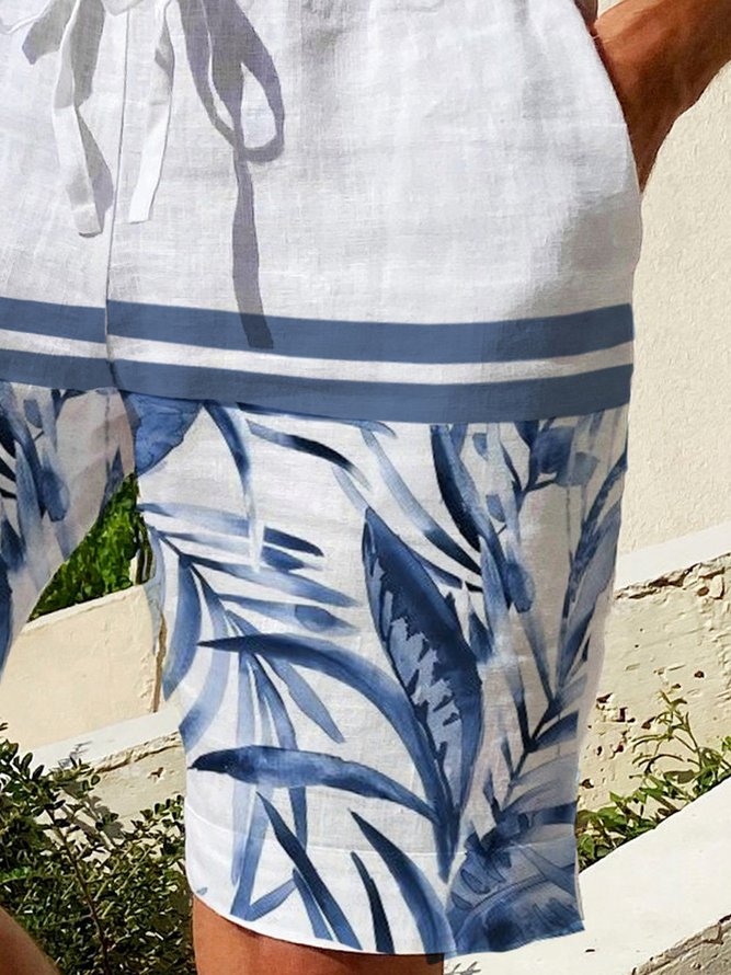 Plants Drawstring Bermuda Short