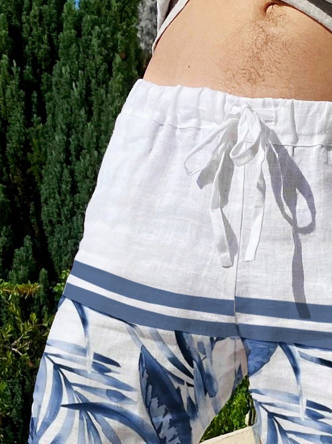 Plants Drawstring Bermuda Short