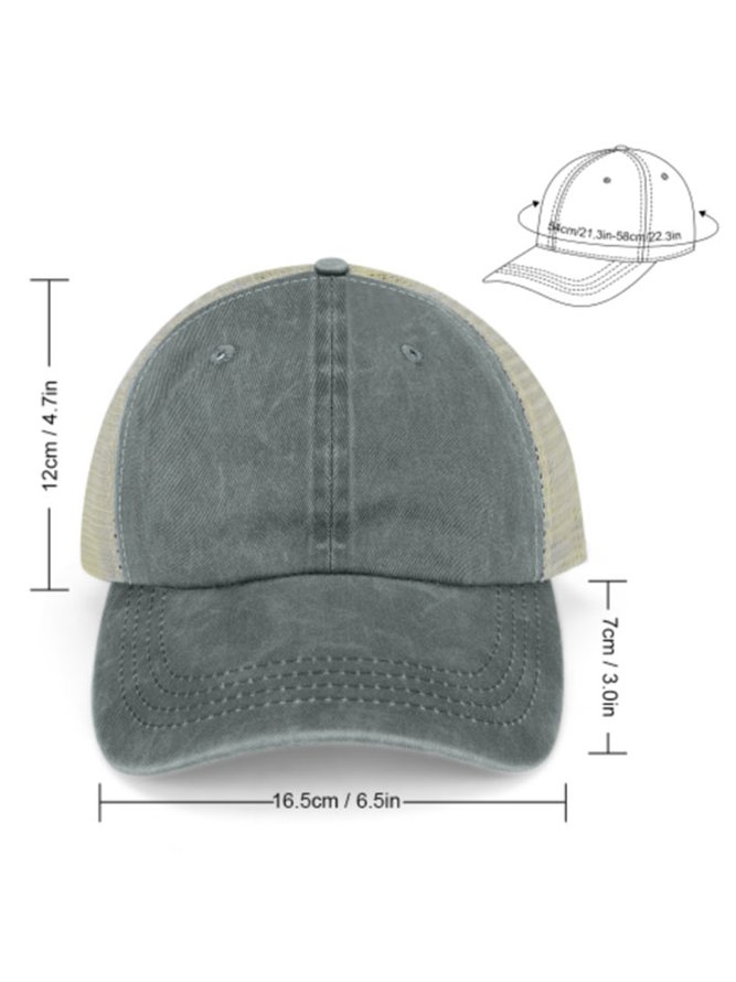 Hardaddy Men's /Women's After God Made Me Said Ta Da Funny Graphic Printing Loose Text Letters Washed Mesh-back Baseball Cap