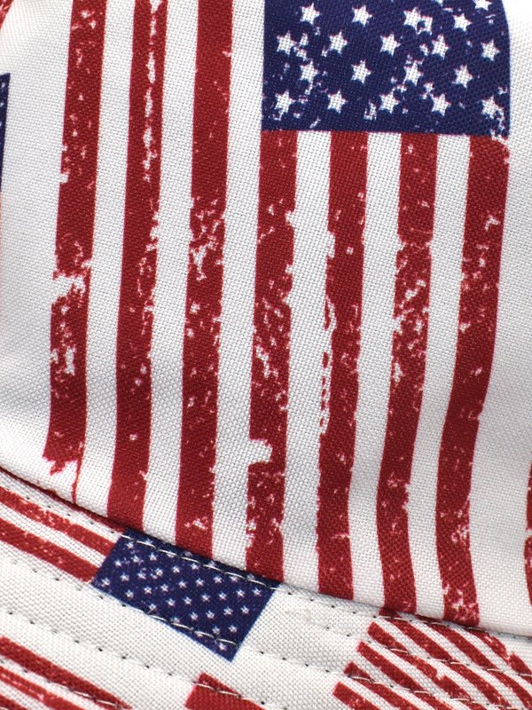 Independence Day Flag Pattern Sun Protection Bucket Hat