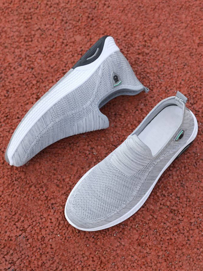 Hardaddy Men's Breathable Fly Mesh Shock Absorbing Slip-On Casual Sneakers