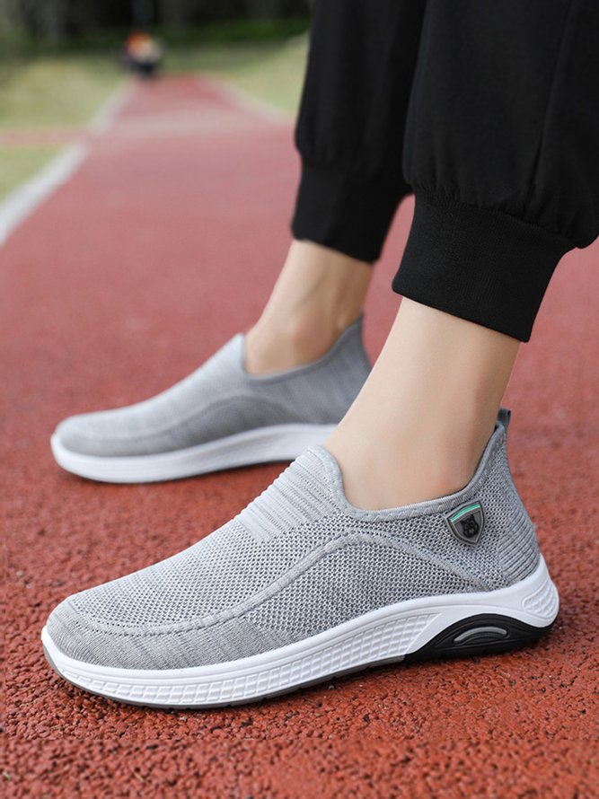 Hardaddy Men's Breathable Fly Mesh Shock Absorbing Slip-On Casual Sneakers