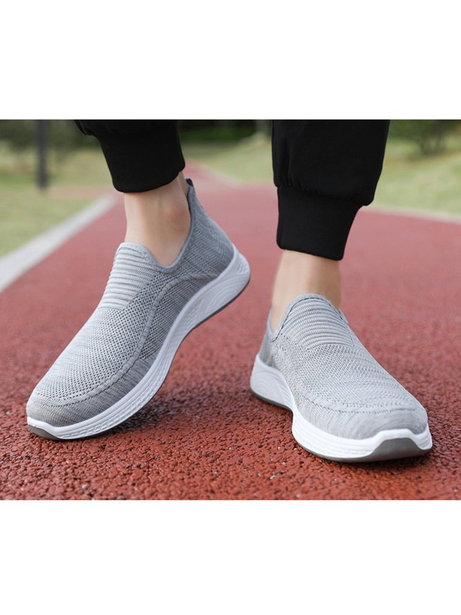 Hardaddy Men's Breathable Fly Mesh Shock Absorbing Slip-On Casual Sneakers