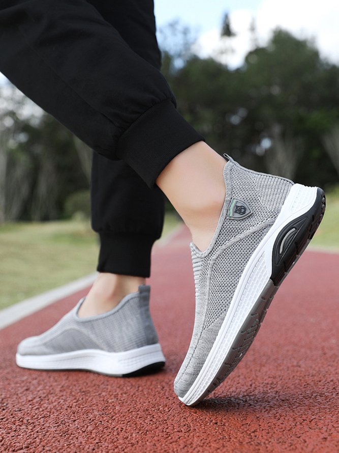 Hardaddy Men's Breathable Fly Mesh Shock Absorbing Slip-On Casual Sneakers