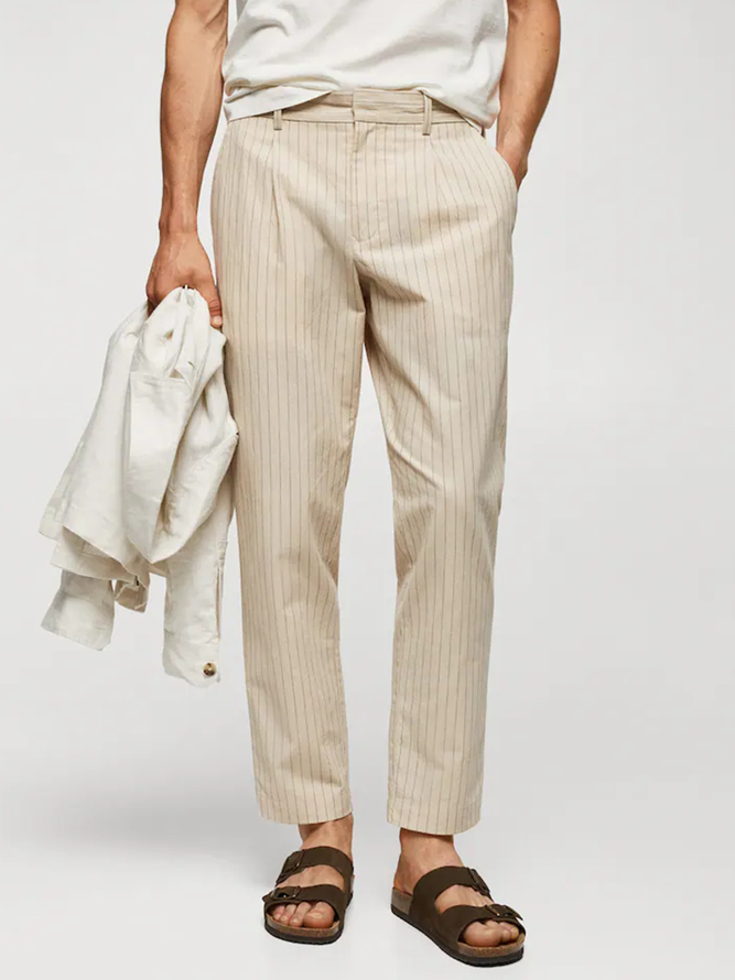 Hardaddy Striped Print Chino Pants