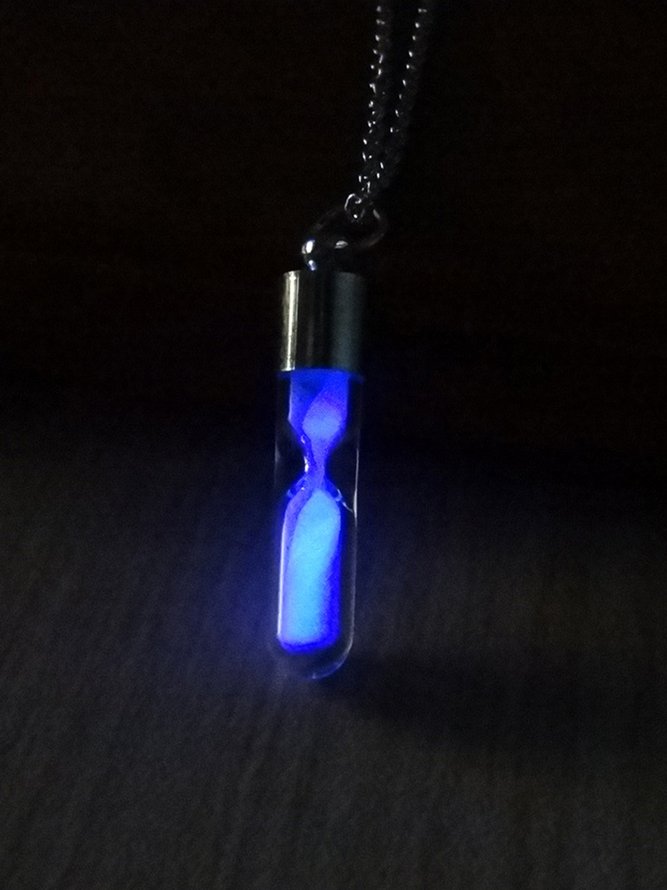 Hardaddy Quicksand Wishing Bottle Glowing Pendant Necklace