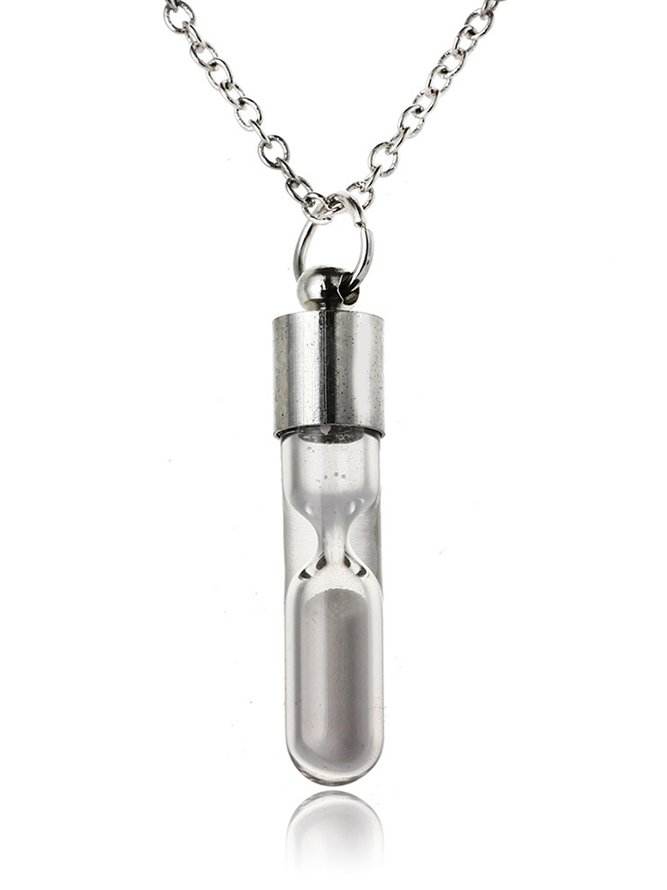 Hardaddy Quicksand Wishing Bottle Glowing Pendant Necklace