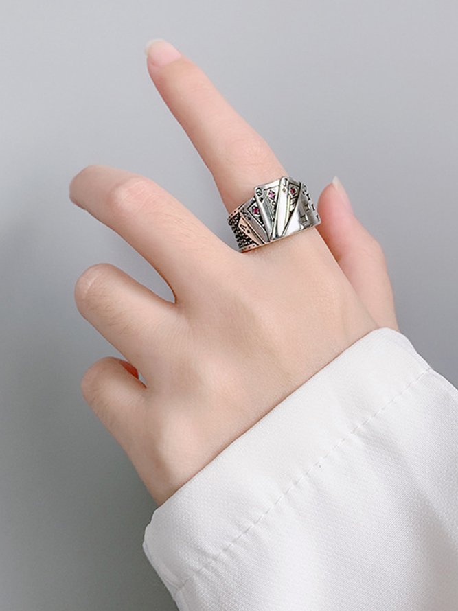 Hardaddy Stylish Flush Poker Adjustable Ring