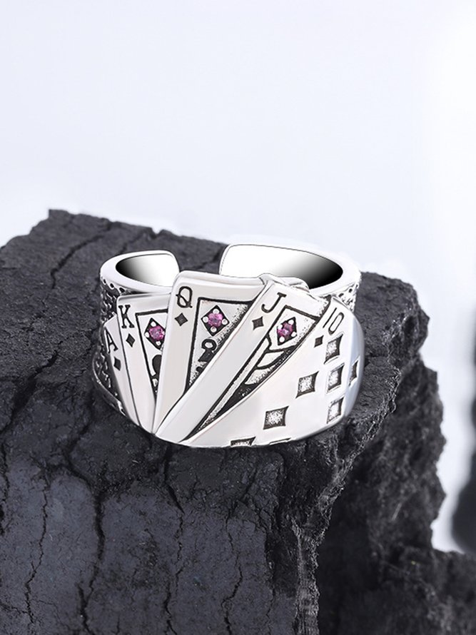 Hardaddy Stylish Flush Poker Adjustable Ring