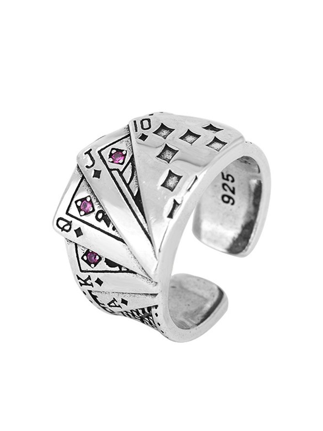Hardaddy Stylish Flush Poker Adjustable Ring