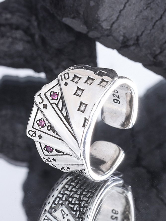 Hardaddy Stylish Flush Poker Adjustable Ring
