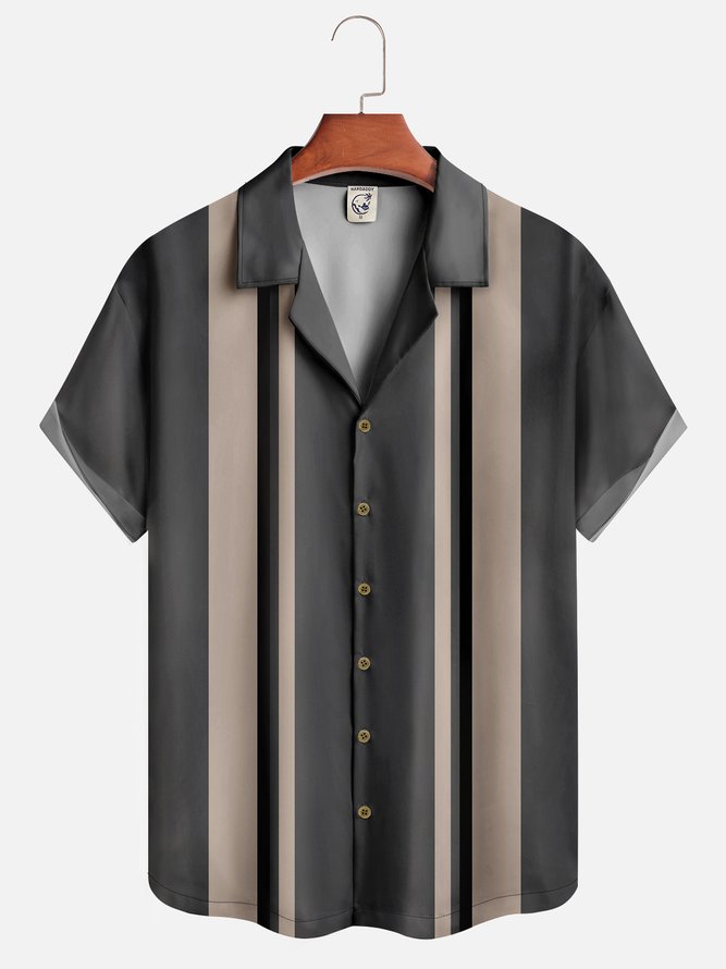 Hardaddy Geometric Striped Aloha Shirt