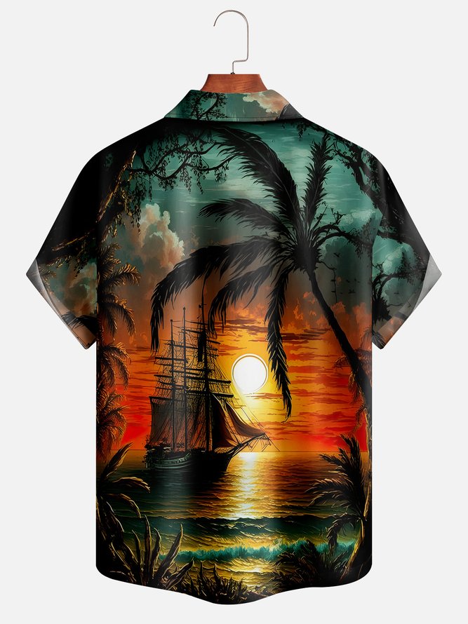 Hardaddy Coconut Tree Short Sleeve Hawaiian Shirt