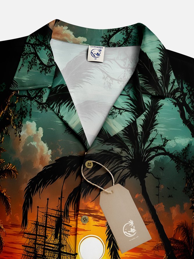 Hardaddy Coconut Tree Short Sleeve Hawaiian Shirt