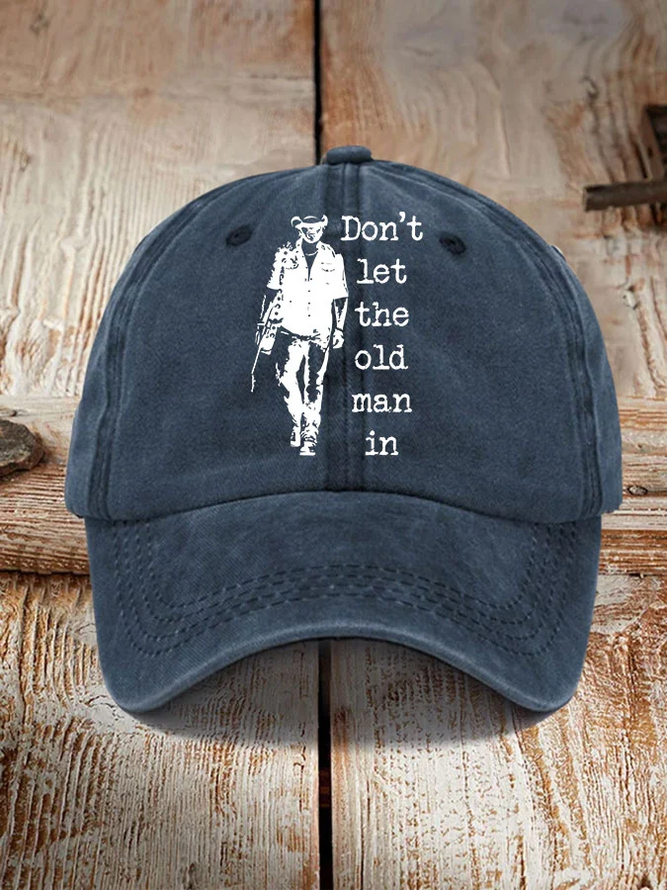 Hardaddy Don't Let The Old Man In Sun Hat Denim Hat