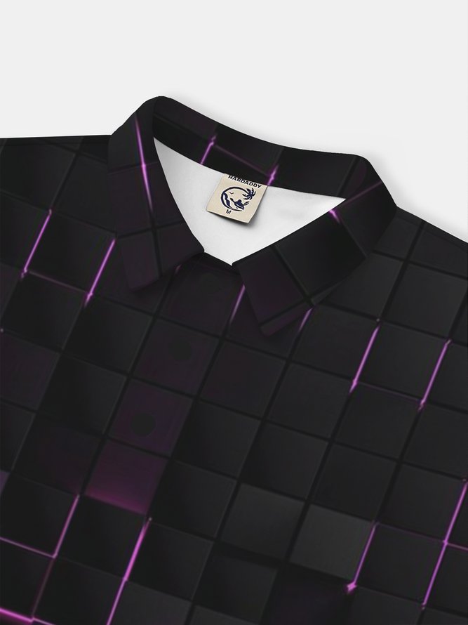 Hardaddy Moisture Wicking Golf Polo 3D Abstract Gradient Color Geometric