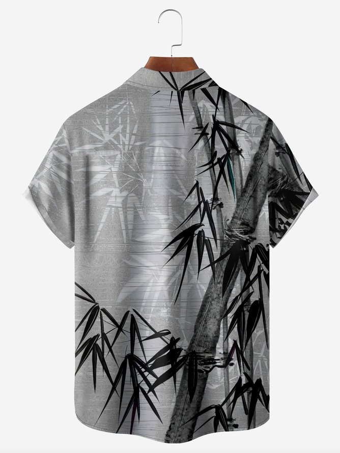 9-Pack Moisture-wicking Geo Toucan Parrot Rooster Chest Pocket Hawaiian Shirt