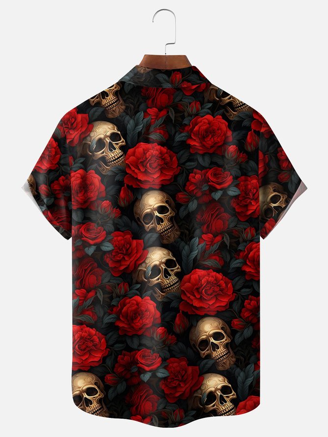3-Pack Moisture-wicking Christmas Halloween Day of the Dead Hawaiian Shirt