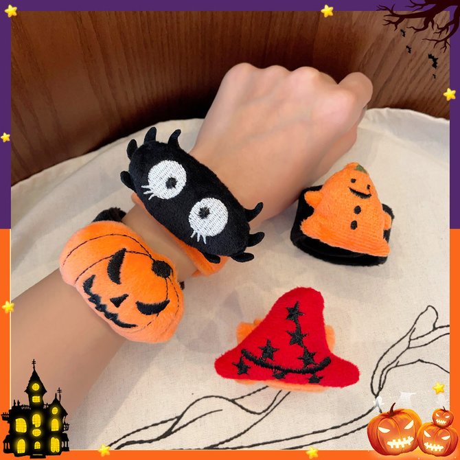 Halloween Slap Bracelets , Halloween Bracelets Bulk for Gifts, Friendship Bracelets for Halloween Party Favors Goodie Bag Fillers, Classroom Favors