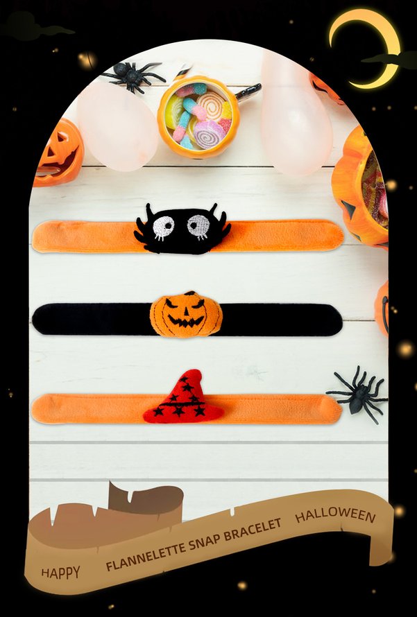 Halloween Slap Bracelets , Halloween Bracelets Bulk for Gifts, Friendship Bracelets for Halloween Party Favors Goodie Bag Fillers, Classroom Favors