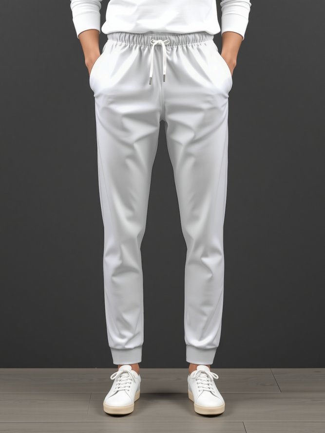 Moisture Wicking Solid Color Casual Pants
