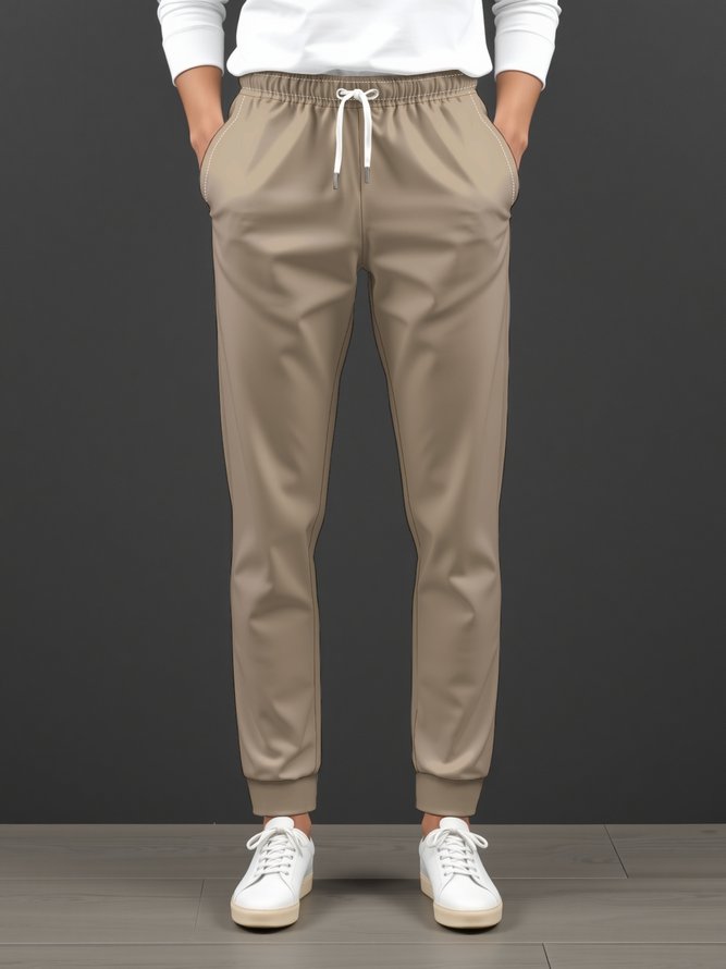 Moisture Wicking Solid Color Casual Pants