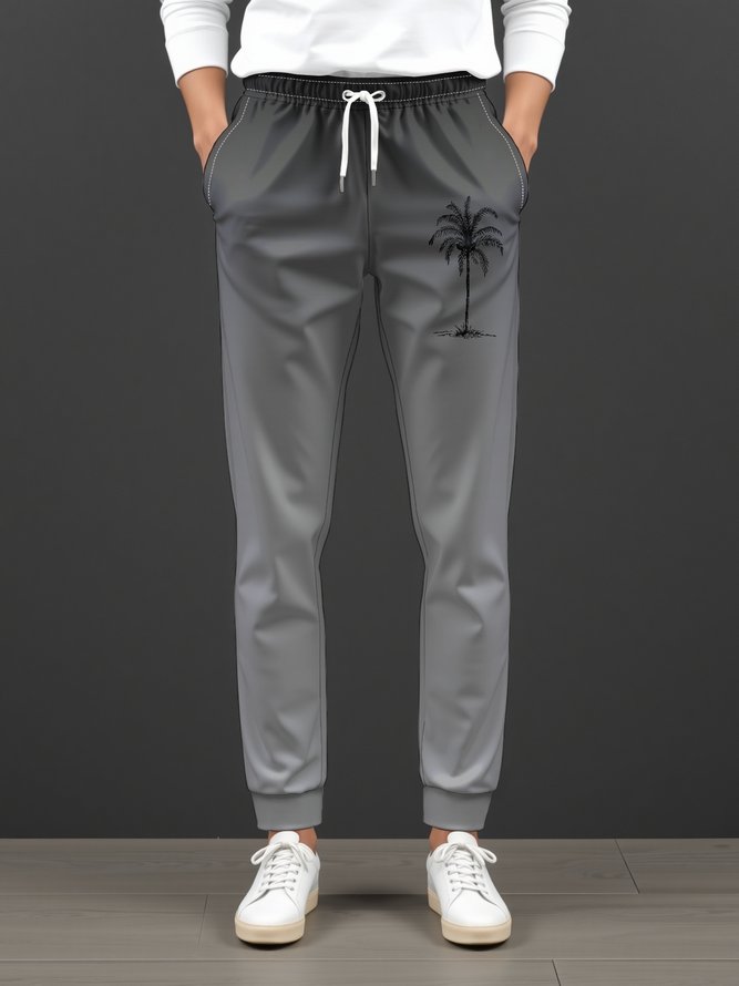 Moisture Wicking Gradient Coconut Tree Casual Pants