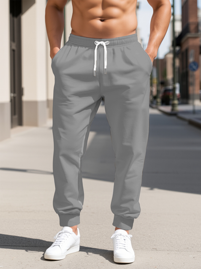 Moisture Wicking Solid Color Casual Pants