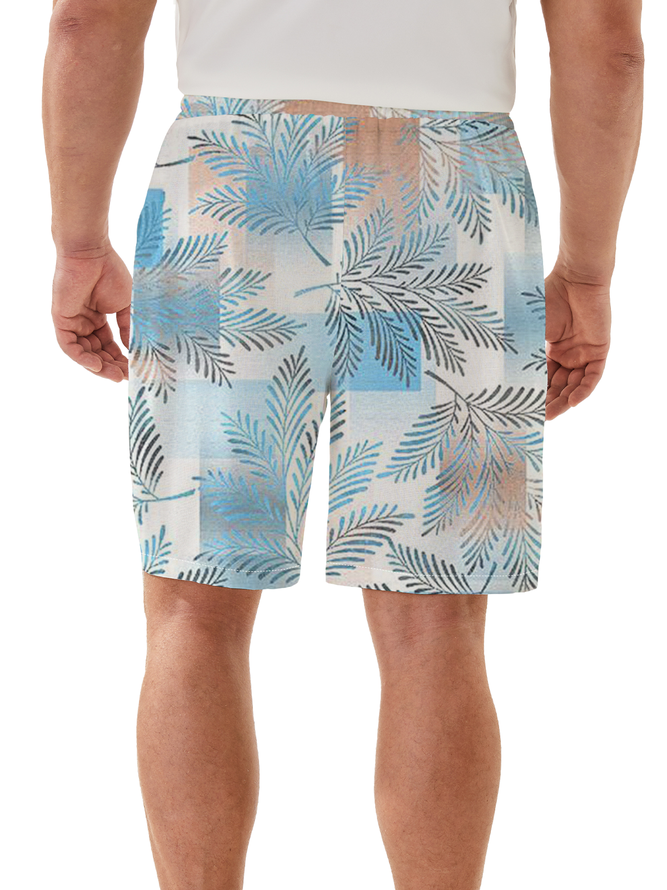 Moisture Wicking Gradient Plants Flowers Casual Shorts