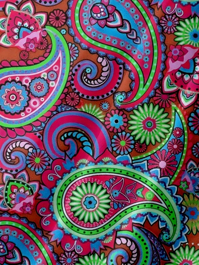 Moisture Wicking Paisley Chest Pocket Hawaiian Shirt