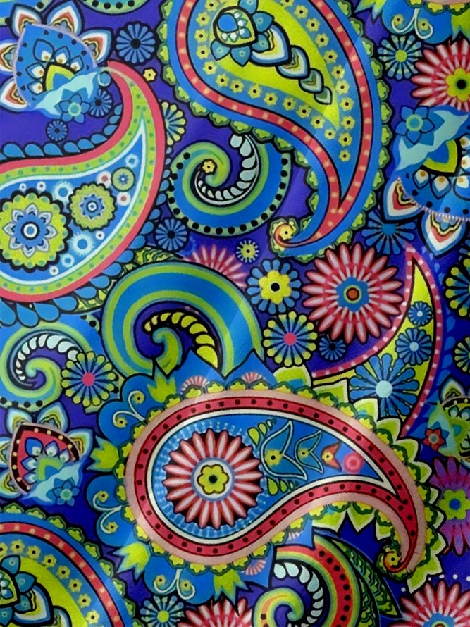 Moisture Wicking Paisley Chest Pocket Hawaiian Shirt