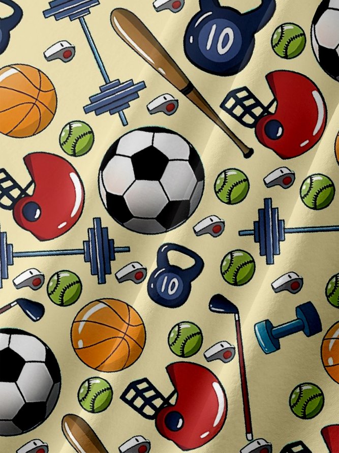 Moisture-wicking Football Baseball Rugby Fun Chest Pocket Casual Shirt