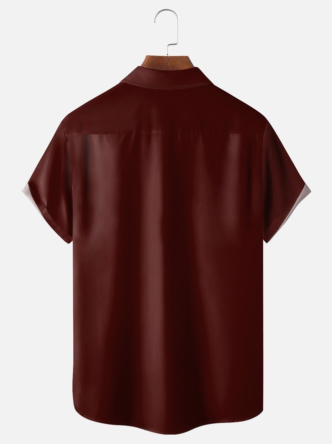 Moisture-wicking Fun and Avant-garde Laser Sword Star Art Wars Chest Pocket Bowling Shirt
