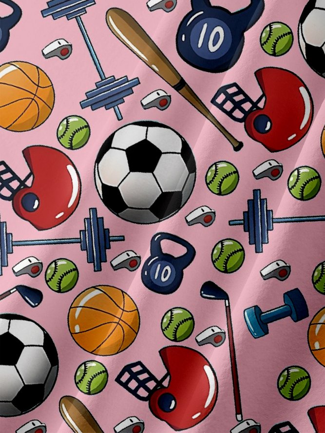 Moisture-wicking Football Baseball Rugby Fun Chest Pocket Casual Shirt