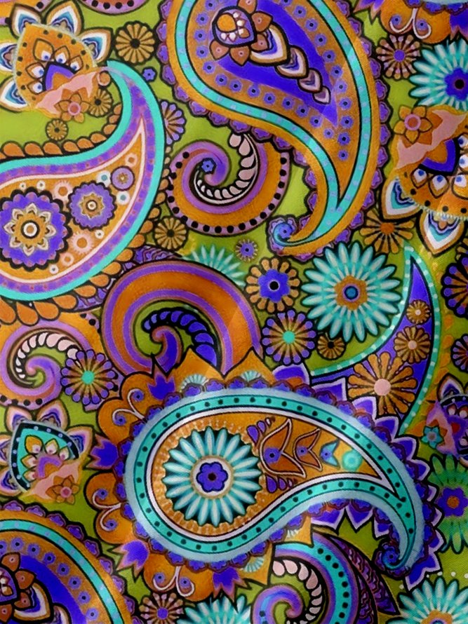 Moisture Wicking Paisley Chest Pocket Hawaiian Shirt