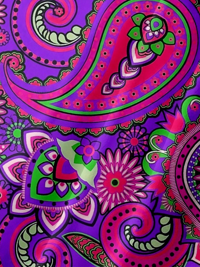 Moisture Wicking Paisley Chest Pocket Hawaiian Shirt