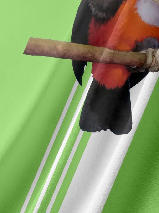 Moisture Wicking Toucan Parrot Chest Pocket Bowling Shirt