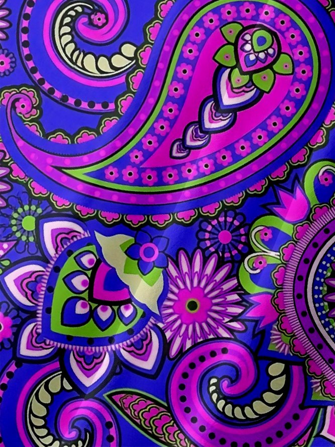 Moisture Wicking Paisley Chest Pocket Hawaiian Shirt