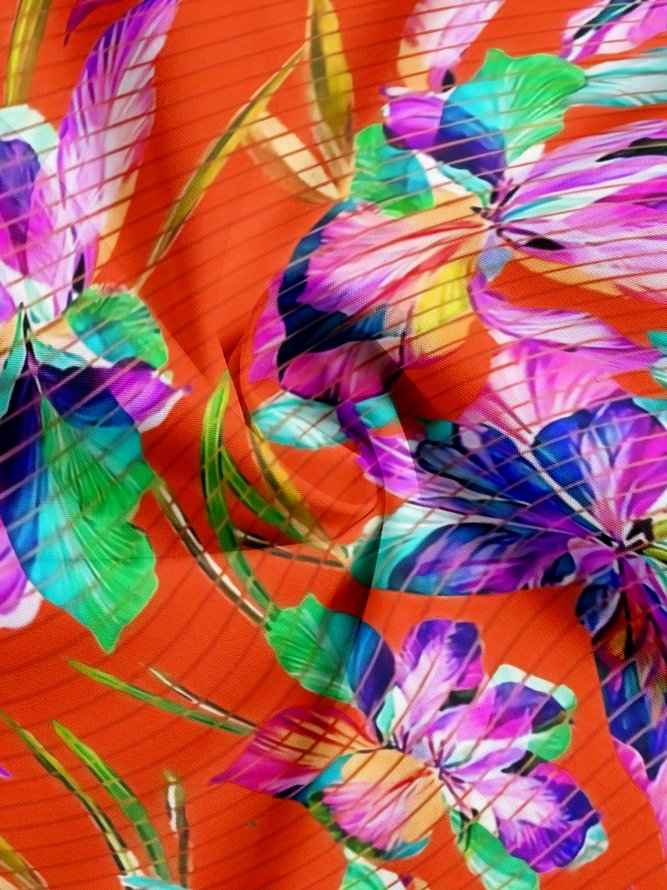 Moisture-wicking Floral Aloha Shirt
