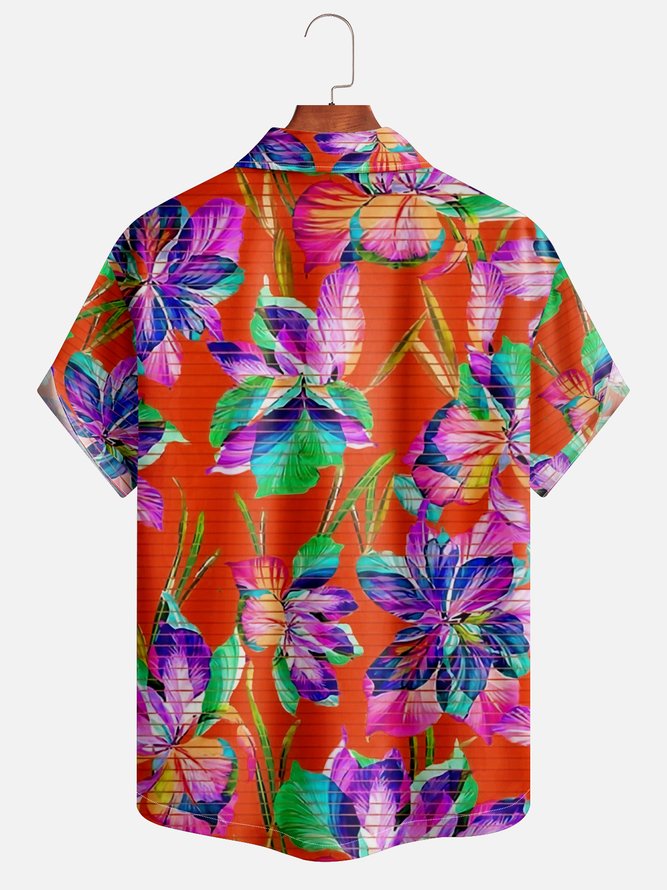 Moisture-wicking Floral Aloha Shirt