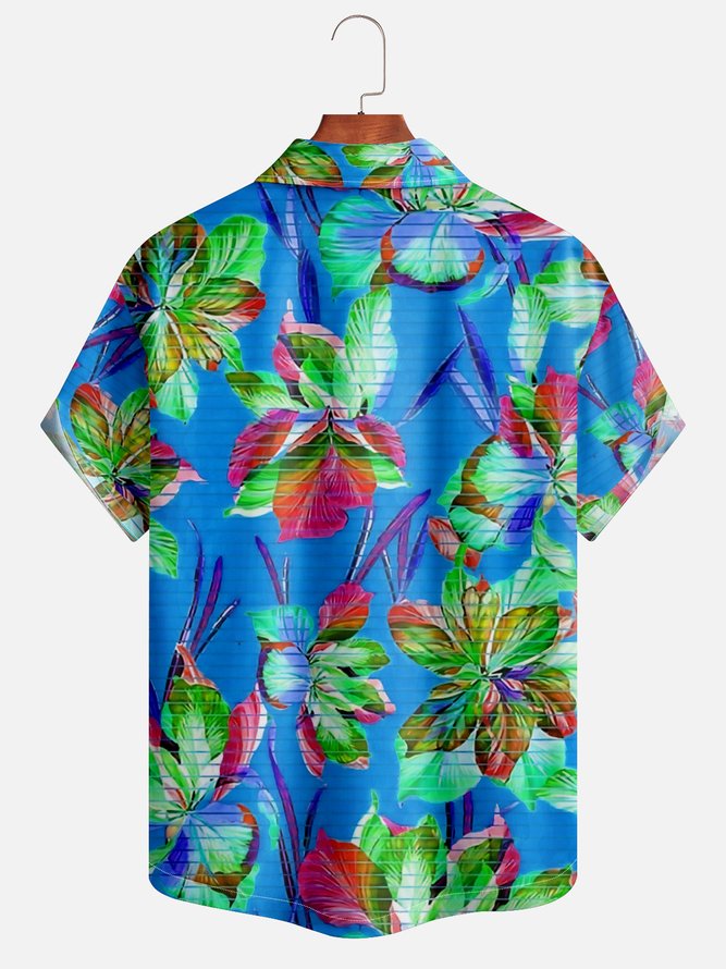 Moisture-wicking Floral Aloha Shirt