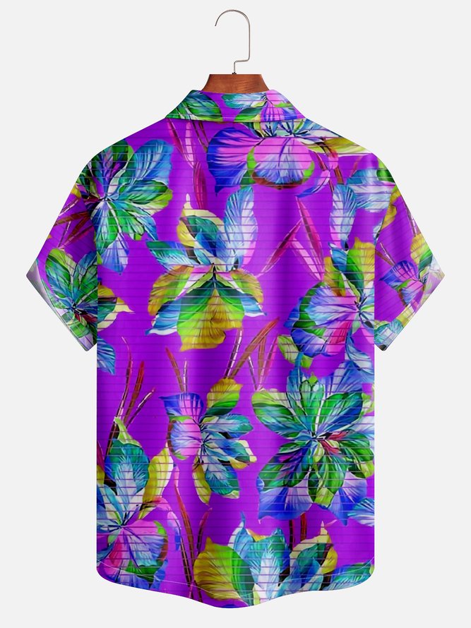 Moisture-wicking Floral Aloha Shirt