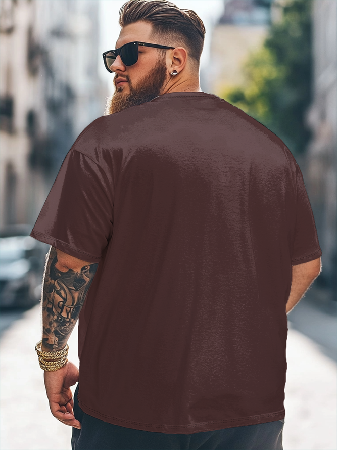 Big Size Men's  Religious Jesus Art Loose Fit T-shirt