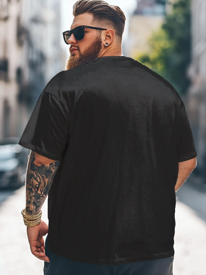 Big Size Men's American Flag Independence Day Loose Fit T-shirt