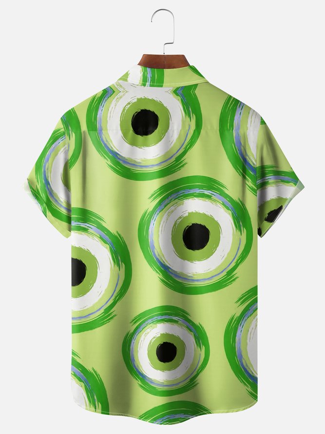 Moisture-wicking Turkey Eyes Circle Chest Pocket Casual Shirt