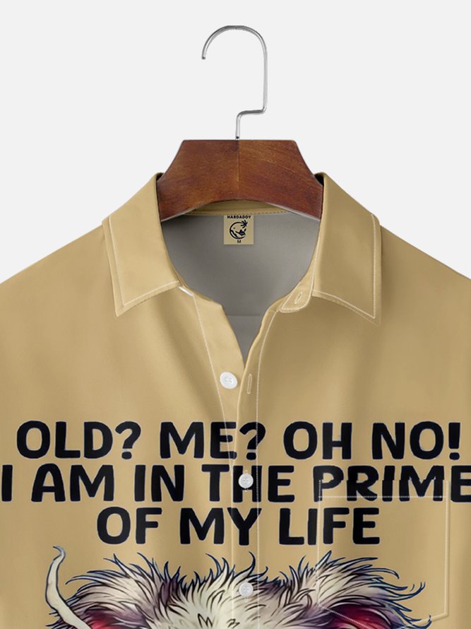 Moisture-wicking Koala Old Man In The Prime Chest Pocket Casual Shirt