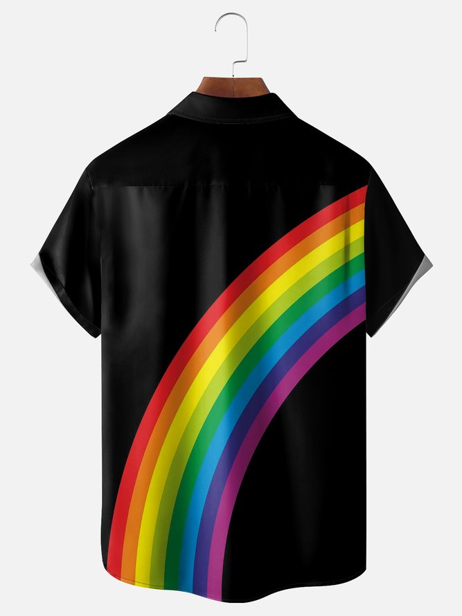 Moisture-wicking LGBT Prime Month Chest Pocket Casual Shirt