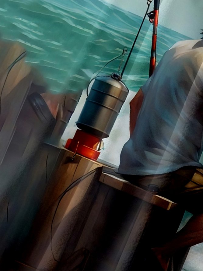 Moisture-wicking Fishing Chest Pocket Hawaiian Shirt