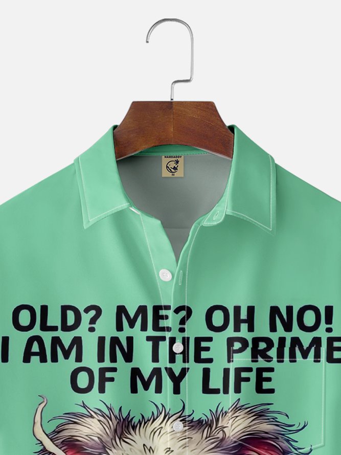 Moisture-wicking Koala Old Man In The Prime Chest Pocket Casual Shirt
