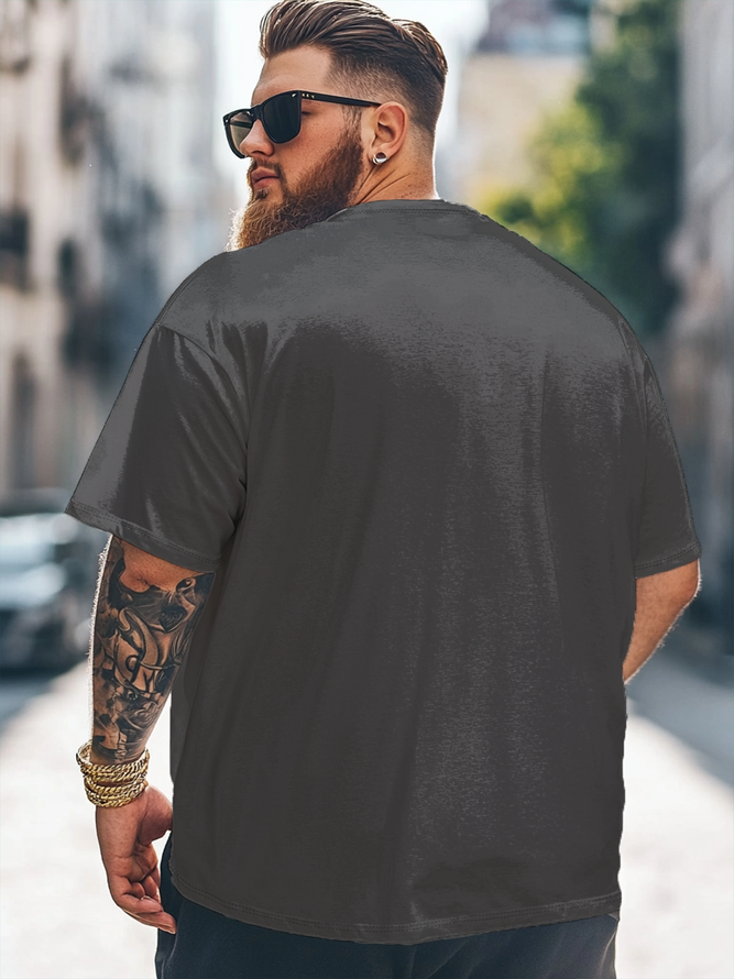 Big Size Men's American Flag Independence Day Art Loose T-shirt